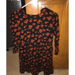 Black dress with roses